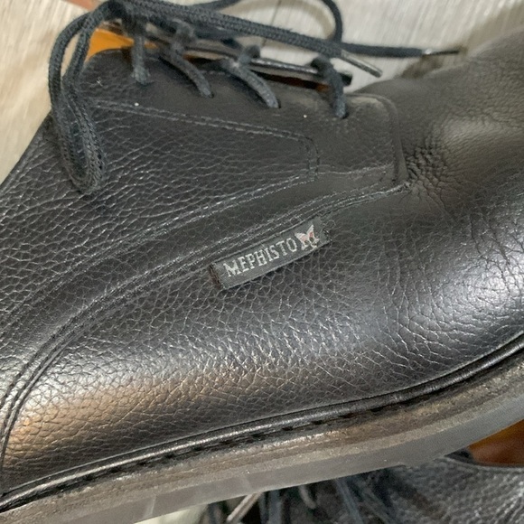 Mephisto Black Pebbled Leather Shock Absorber Lace-Up Oxfords size 11 - Picture 7 of 10